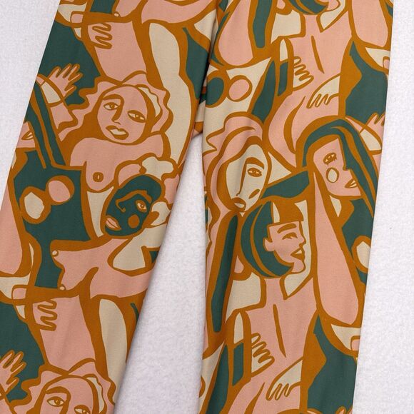 Dazey LA Leggings Size Medium Woman Print Abstract Art To Wear‎ Pants Stretch - Picture 4 of 8